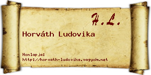 Horváth Ludovika névjegykártya