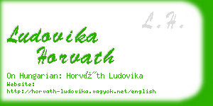 ludovika horvath business card